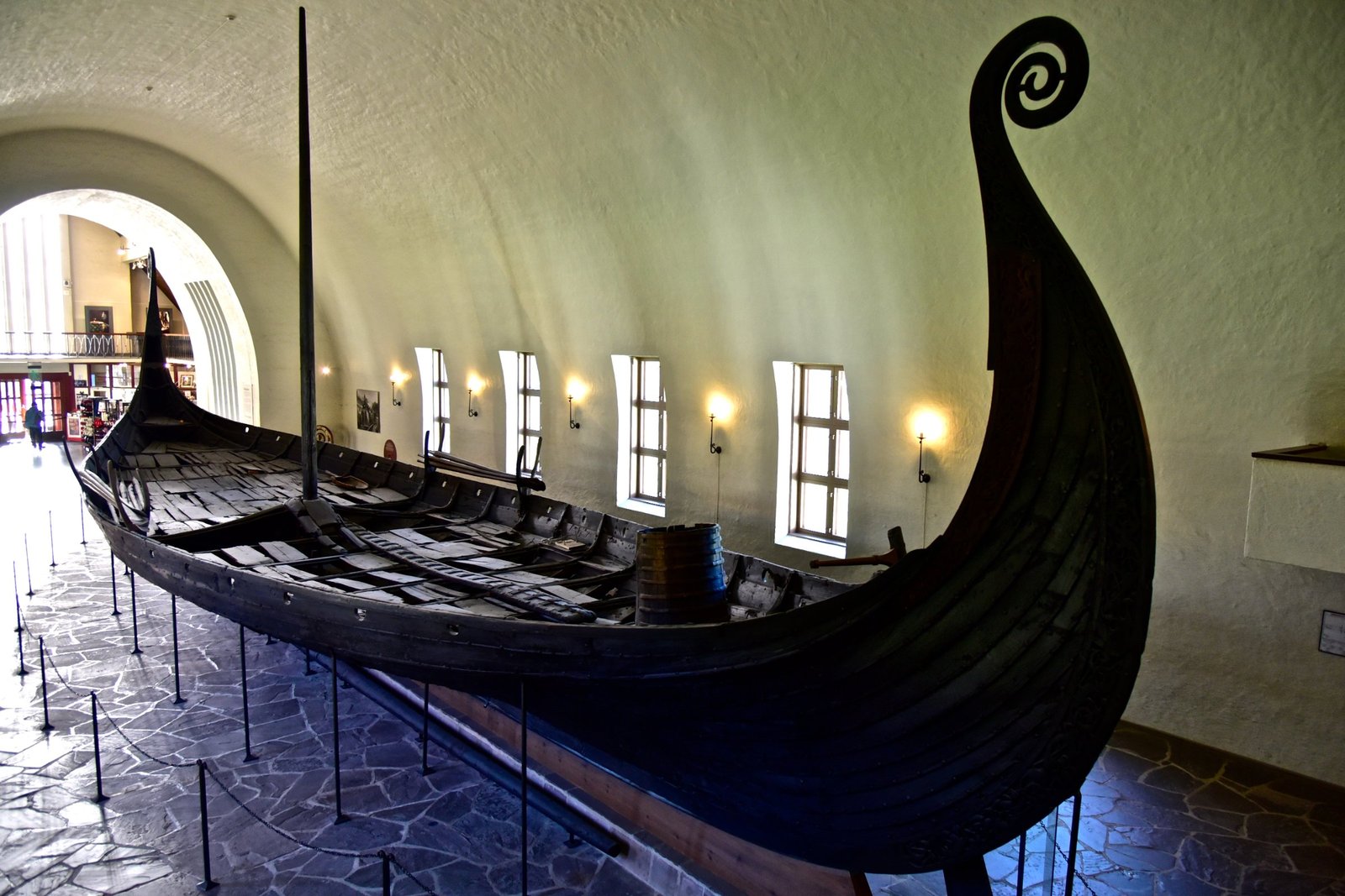 Das Oseberg-Schiff im ehemaligen Wikingerschiffsmuseum Oslo